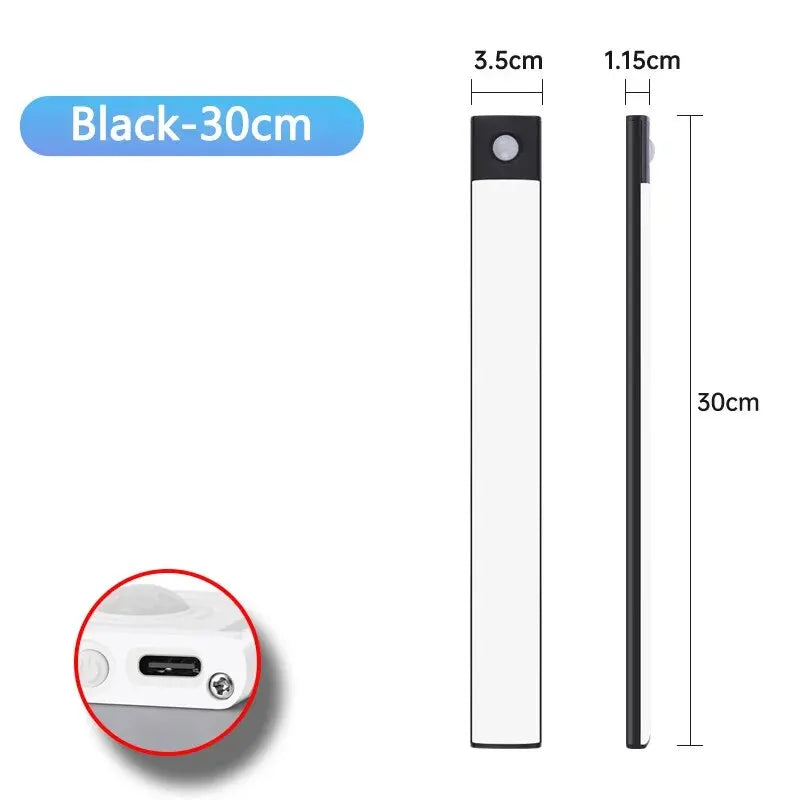 Wireless Rechargeable Motion Sensor LED Light – Auto-On Night Illumination for Cabinets & Wardrobes