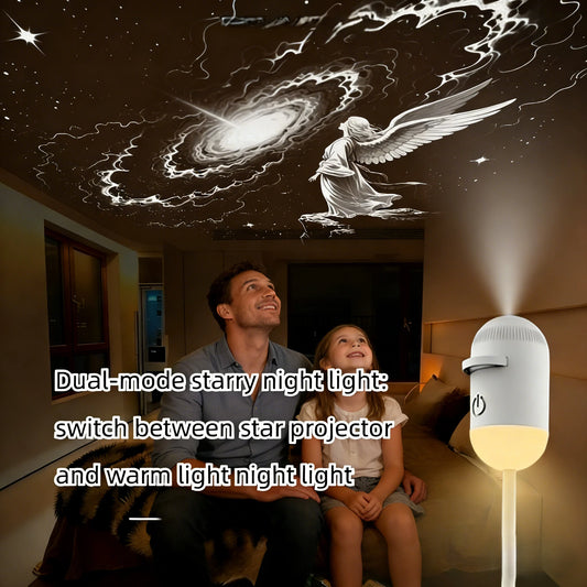 2-in-1 Mini Galaxy Star Projector — Starry Sky Night Light for Bedroom & Home Decor