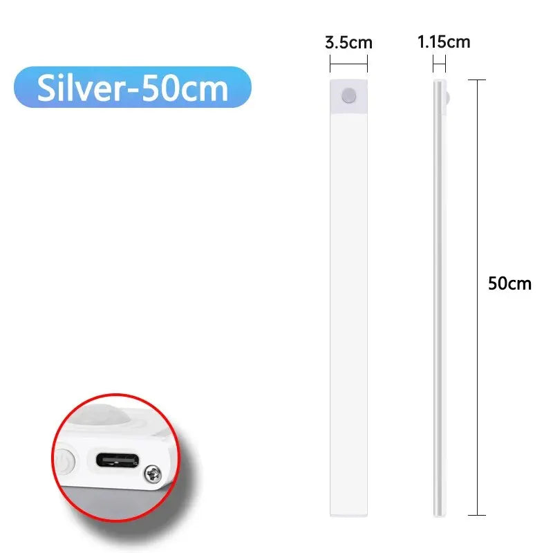 Wireless Rechargeable Motion Sensor LED Light – Auto-On Night Illumination for Cabinets & Wardrobes