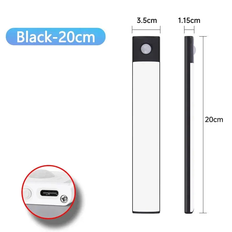 Wireless Rechargeable Motion Sensor LED Light – Auto-On Night Illumination for Cabinets & Wardrobes