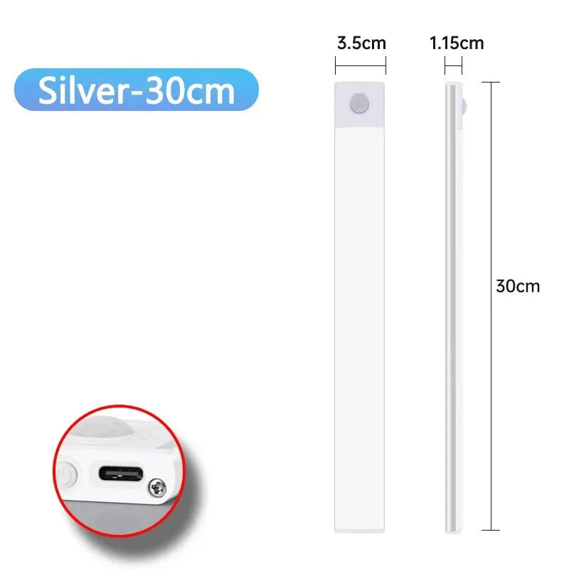 Wireless Rechargeable Motion Sensor LED Light – Auto-On Night Illumination for Cabinets & Wardrobes