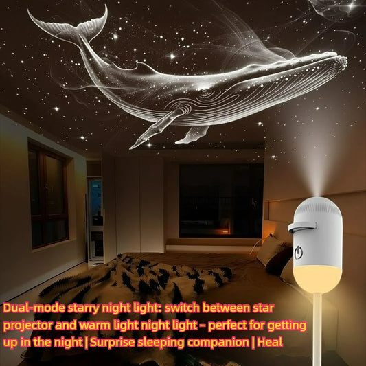 2-in-1 Mini Galaxy Star Projector — Starry Sky Night Light for Bedroom & Home Decor