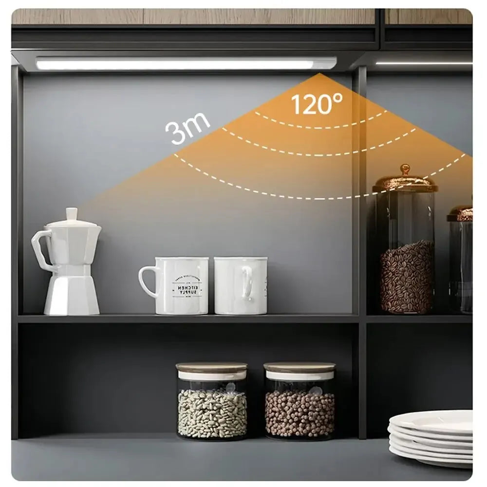 Wireless Rechargeable Motion Sensor LED Light – Auto-On Night Illumination for Cabinets & Wardrobes