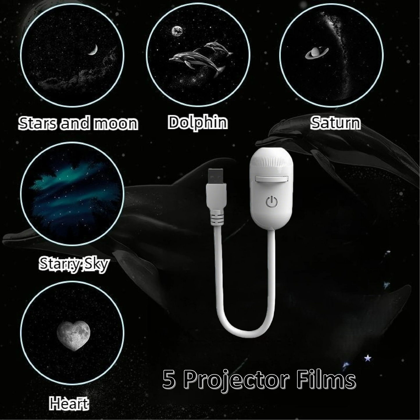 2-in-1 Mini Galaxy Star Projector — Starry Sky Night Light for Bedroom & Home Decor