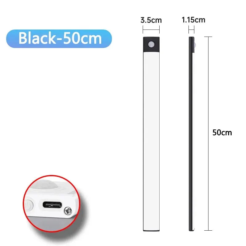 Wireless Rechargeable Motion Sensor LED Light – Auto-On Night Illumination for Cabinets & Wardrobes